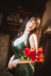 香草喵露露 - NO.045 杨枝甘露 绿色连衣裙 [45P1V-1.19GB]