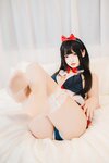 [Cosplay] 萝莉神楽板真冬之白丝猫娘