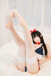 [Cosplay] 萝莉神楽板真冬之白丝猫娘