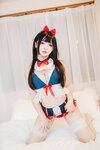 [Cosplay] 萝莉神楽板真冬之白丝猫娘