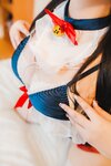 [Cosplay] 萝莉神楽板真冬之白丝猫娘