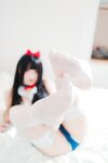 [Cosplay] 萝莉神楽板真冬之白丝猫娘