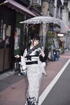 [Cosplay] 水淼aqua - Black Lace Kimono&Lingerie