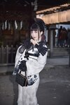 [Cosplay] 水淼aqua - Black Lace Kimono&Lingerie