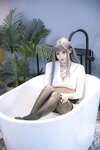 [Cosplay] 冬马路纱 - 浴缸湿身黑丝