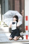 [Cosplay] 不呆猫 - JK学妹户外