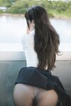 [Cosplay] 不呆猫 - JK学妹户外