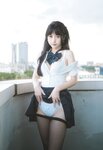[Cosplay] 不呆猫 - JK学妹户外