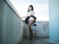[Cosplay] 不呆猫 - JK学妹户外