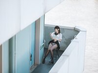[Cosplay] 不呆猫 - JK学妹户外