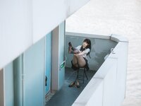 [Cosplay] 不呆猫 - JK学妹户外