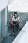 [Cosplay] 不呆猫 - JK学妹户外