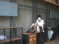 [Cosplay] 不呆猫 - JK学妹户外