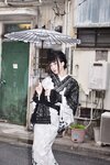 [Cosplay] 水淼aqua 2025年03月 - 01.黑色蕾丝和服&内衣（个人造型）