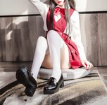 [Cosplay] Rinaijiao 日奈娇 - JK Girl Red Skirt JK少女红裙