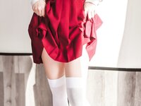 [Cosplay] Rinaijiao 日奈娇 - JK Girl Red Skirt JK少女红裙