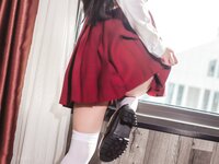 [Cosplay] Rinaijiao 日奈娇 - JK Girl Red Skirt JK少女红裙