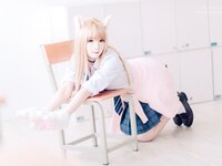 [Cosplay] 霜月shimo - NO.048 金发制服 [8P-125MB]