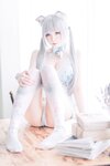 [Cosplay] 霜月shimo - NO.038 ベビードールと灰色ねこ [15P-266MB]