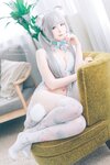 [Cosplay] 霜月shimo - NO.038 ベビードールと灰色ねこ [15P-266MB]