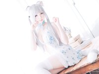 [Cosplay] 霜月shimo - NO.038 ベビードールと灰色ねこ [15P-266MB]