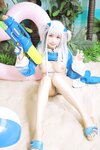 [Cosplay] Momo 慕慕 - Hololive Gura 鲨鱼制服