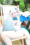 [Cosplay] Momo 慕慕 - Hololive Gura 鲨鱼制服