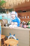 [Cosplay] Momo 慕慕 - Hololive Gura 鲨鱼制服