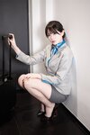 [Cosplay] 轩萧学姐 - 空姐室内灰丝