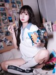 [Cosplay] Kokuhui 玉汇 - Sky & Cloud Girl Vol. 027 蓝白条少女