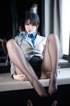 [Cosplay] 轩萧学姐 - 空姐室内黑丝