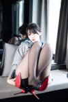 [Cosplay] 轩萧学姐 - 空姐室内黑丝