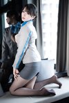 [Cosplay] 轩萧学姐 - 空姐室内黑丝