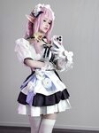 [Cosplay] Youmeko 幼愛 - Honkai Impact 3 Elysia Maid Outfit 崩坏三 爱莉希雅女仆装