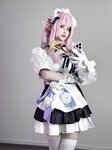 [Cosplay] Youmeko 幼愛 - Honkai Impact 3 Elysia Maid Outfit 崩坏三 爱莉希雅女仆装