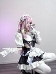 [Cosplay] Youmeko 幼愛 - Honkai Impact 3 Elysia Maid Outfit 崩坏三 爱莉希雅女仆装