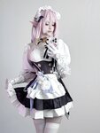 [Cosplay] Youmeko 幼愛 - Honkai Impact 3 Elysia Maid Outfit 崩坏三 爱莉希雅女仆装
