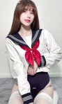 [Cosplay] 鹿八岁 - 白丝水手服