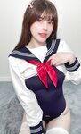 [Cosplay] 鹿八岁 - 白丝水手服