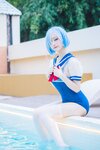 [Cosplay] 幼愛youmeko - 蕾姆泳装