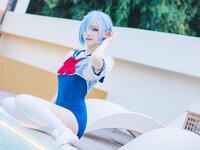 [Cosplay] 幼愛youmeko - 蕾姆泳装