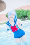 [Cosplay] 幼愛youmeko - 蕾姆泳装