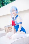 [Cosplay] 幼愛youmeko - 蕾姆泳装