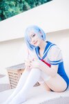 [Cosplay] 幼愛youmeko - 蕾姆泳装
