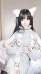 [Cosplay] Ningning Sakurai 桜井宁宁 - White Cat 白い猫ちゃん
