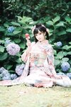 [Cosplay] Hana 花柒 - Hydrangea Kimono 绣球花和服