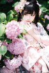 [Cosplay] Hana 花柒 - Hydrangea Kimono 绣球花和服