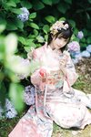 [Cosplay] Hana 花柒 - Hydrangea Kimono 绣球花和服
