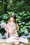 [Cosplay] Hana 花柒 - Hydrangea Kimono 绣球花和服