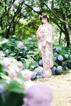 [Cosplay] Hana 花柒 - Hydrangea Kimono 绣球花和服